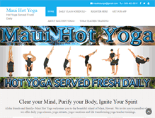 Tablet Screenshot of mauihotyoga.com